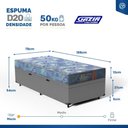 Ver imagem 3 de Cama Box Baú com Colchão Gazin de Espuma D20 Supreme Solteiro 78cm