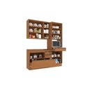 Ver imagem 4 de Kit de Cozinha Completa 4 Peças Maxxi (1aéreo+1balcão+1paneleiro+1complemento) C4p163 Canela -