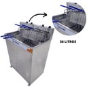 Ver imagem 3 de Fritadeira Elétrica Profissional Água e Óleo 10kw Cuba 36L 220v