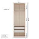 Ver imagem 4 de Guarda Roupa Planejado 2 Portas Lisas 80cm Samambaia CabeCasa MadeiraOriginals Off White