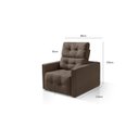 Ver imagem 5 de Poltrona Retrátil e Reclinável Madeira Marrom Alba 89cm Yescasa