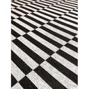 Ver imagem 4 de Tapete Sala Geométrico Listras 200X250 Preto Prata Listrado