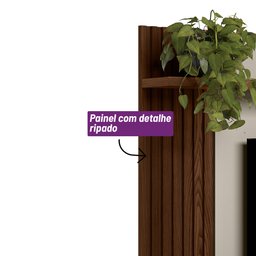 Painel para TV até 55 Polegadas com Ripado Alvorada Linea Brasil - 9