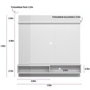 Ver imagem 5 de Painel Ripado para TV até 55 Polegadas MDF 133CMX132CM Alvorada Linea Brasil Marrom