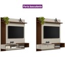 Ver mais imagens de Painel Ripado para TV até 55 Polegadas MDF 133CMX132CM Alvorada Linea Brasil Marrom