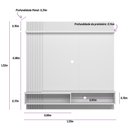 Ver imagem 5 de Painel Ripado para TV até 55 Polegadas MDF 133cmx132cm Alvorada Linea Brasil