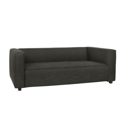 Sofá Namoradeira Amsterdam 1,40m Linho Preto - Inova Decorações