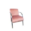 Ver imagem 1 de Poltrona Decorativa Predoli Braço de Alumínio Suede, Recepção, Sala, Quarto, Barbeiro, Consultório:r
