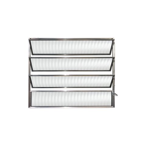 Vitro Basculante Brilhante 80x80 Linha Esmeralda Vidro Canelado