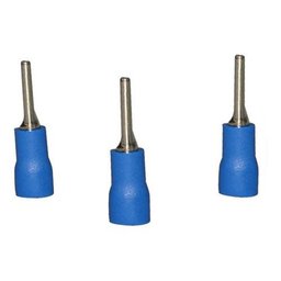 500un Terminal Pino Agulha Pre Isolado 1,5mm a 2,5mm Azul - 5