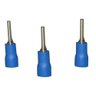 500un Terminal Pino Agulha Pre Isolado 1,5mm a 2,5mm Azul - 10