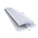 Ver imagem 4 de Emenda Rígida PVC Perfil H 4,5CMX3M Branco/Gelo Bariri