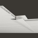 Ver imagem 3 de Emenda Rígida PVC Perfil H 4,5CMX3M Branco/Gelo Bariri