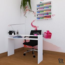 Kit Mesa Manicure Completa com Expositor de Esmaltes Unha - 1