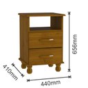 Ver imagem 3 de Mesa de Cabeceira 2 Gavetas Viena Evidence 