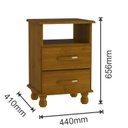 Ver imagem 3 de Mesa de Cabeceira 2 Gavetas Viena Evidence 