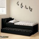 Ver imagem 5 de Cama Bicama Solteiro com Baú e Cama Auxiliar Preto