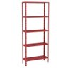 Estante Aço 5 Prateleiras Livros Cozinha Quarto Eaf014 Vermelho - 1