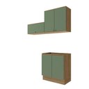 Ver imagem 4 de Lavanderia Modulada Kappesberg Celeste 3 Peças Nogueira/verde 160cm