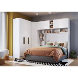 Guarda Roupa Casal Modulado 3 Peças 8 Portas 3 Gavetas Wood  - 2