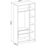 Guarda Roupa Casal Modulado 3 Peças 8 Portas 3 Gavetas Wood  - 5