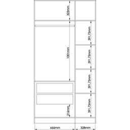 Guarda Roupa Casal Modulado 3 Peças 8 Portas 3 Gavetas Wood  - 12