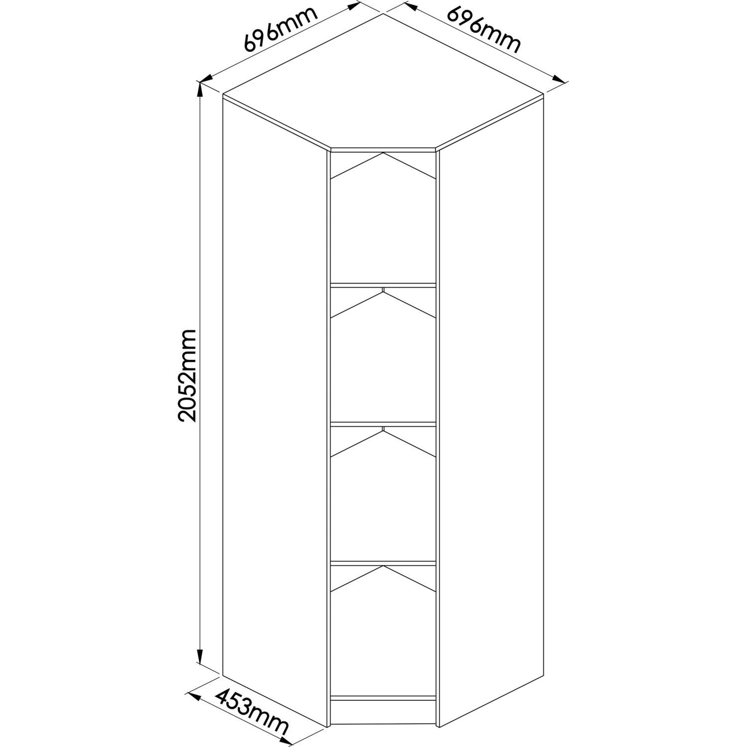 Guarda Roupa Casal Modulado 3 Peças 8 Portas 3 Gavetas Wood  - 5