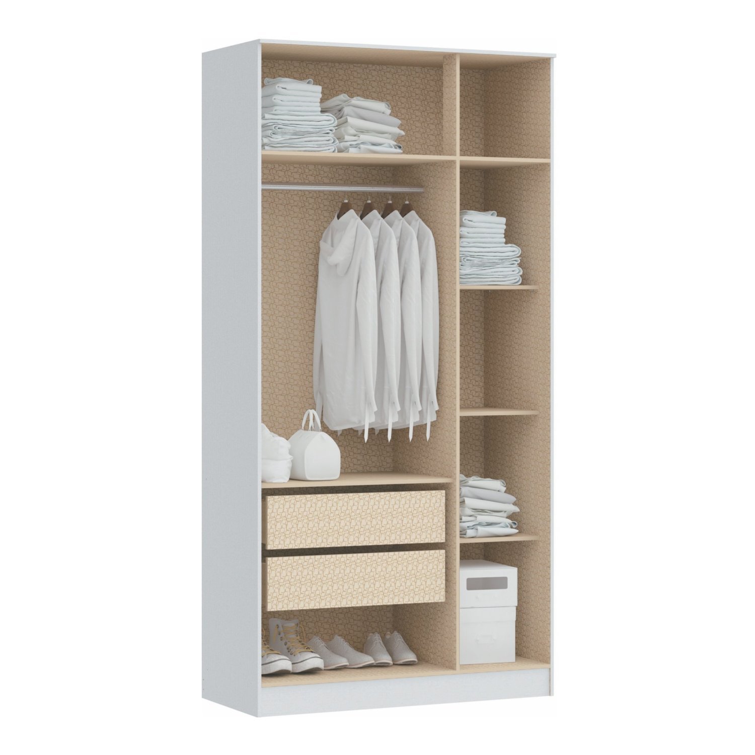 Guarda Roupa Casal Modulado 3 Peças 8 Portas 3 Gavetas Wood  - 7