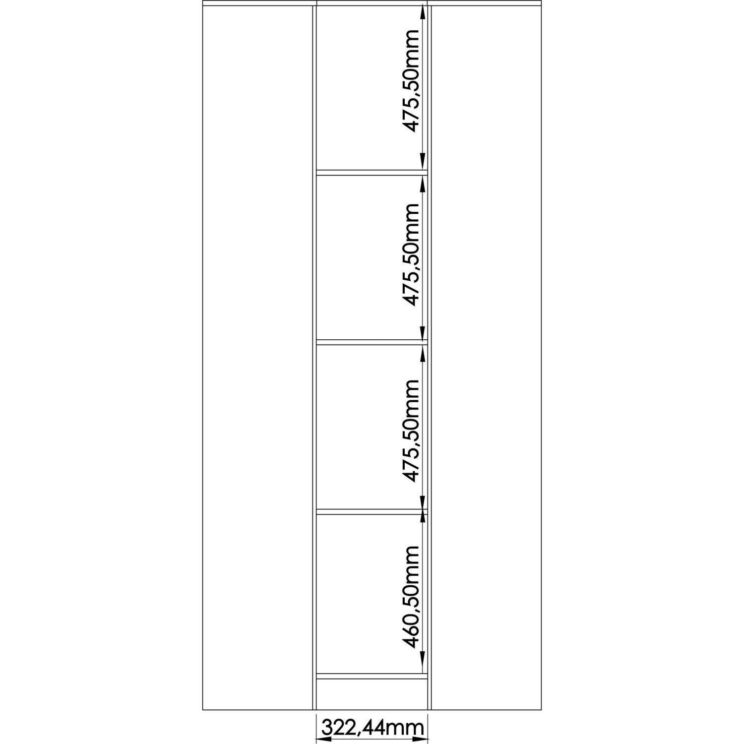 Guarda Roupa Casal Modulado 3 Peças 8 Portas 3 Gavetas Wood  - 17