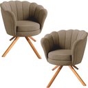 Ver imagem 1 de Kit Duas Poltronas Giratórias Pétala em Linho Premium 03-castor Sua Casa Decorações