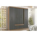 Ver imagem 1 de Guarda Roupa 8 Portas 4 Gavs Nápoles S. Andirá Grafite