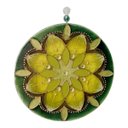 Ver imagem 1 de Quadro Mandala Pintada À Mão Flor Verde Esperança 14 Cm
