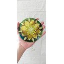 Ver imagem 4 de Quadro Mandala Pintada À Mão Flor Verde Esperança 14 Cm