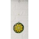 Ver imagem 2 de Quadro Mandala Pintada À Mão Flor Verde Esperança 14 Cm