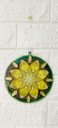 Ver imagem 3 de Quadro Mandala Pintada À Mão Flor Verde Esperança 14 Cm