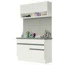 Ver imagem 3 de Kit Área de Serviço 120cm com Armário e Balcão Branco Madesa 01