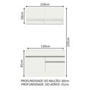 Ver imagem 4 de Kit Área de Serviço 120cm com Armário e Balcão Branco Madesa 01