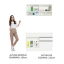 Ver imagem 5 de Kit Área de Serviço 120cm com Armário e Balcão Branco Madesa 01