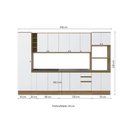 Ver imagem 4 de Cozinha Modulada Celeste Kappesberg 100% Mdf Nogueira/branco 340cm