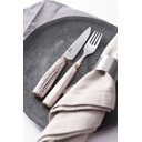 Ver imagem 1 de Conjunto de Talheres Sg com Lâmina em Inox 420c e Cabo em Chifre Natural – Único como Você