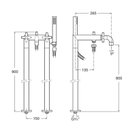 Ver imagem 4 de Misturador para Banheira de Piso com Ducha Manual Loft Roca