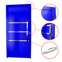 Ver imagem 2 de Porta Alumínio Lambril Evolution c/Puxador D.Azul 90 Brimak