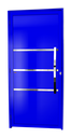 Ver imagem 1 de Porta Alumínio Lambril Evolution c/Puxador D.Azul 90 Brimak