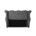 Ver imagem 2 de Cabeceira Cama Box Estofada Madeira Luxo Queen Size Safira:cinza