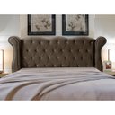 Ver imagem 4 de Cabeceira Cama Box Estofada Madeira Luxo Queen Size Safira:cinza