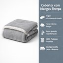 Ver imagem 3 de Cobertor com Manga Manta Sherpa Microfibra Quentinho Aveludado Casa Dona