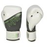 Luva de Boxe Muay Thai Profissional Couro MKS Icon Branco e Cinza 14 Oz - 6