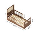 Ver imagem 5 de Cama Infantil Montessoriana Reversível LED Rattan e Grade de Proteção Wave Casatema MadeiraOriginals Marrom/Freijó
