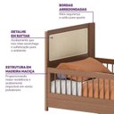 Ver imagem 7 de Cama Infantil Montessoriana Reversível LED Rattan e Grade de Proteção Wave Casatema MadeiraOriginals Marrom/Freijó