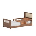 Ver imagem 6 de Cama Infantil Montessoriana Reversível LED Rattan e Grade de Proteção Wave Casatema MadeiraOriginals Marrom/Freijó